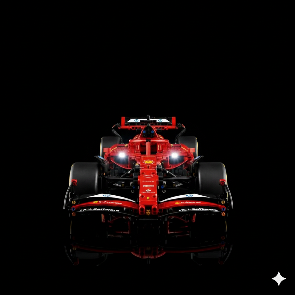Ferrari F1 SF24 + Quadro de Acrílico (1361 peças LEGO®)