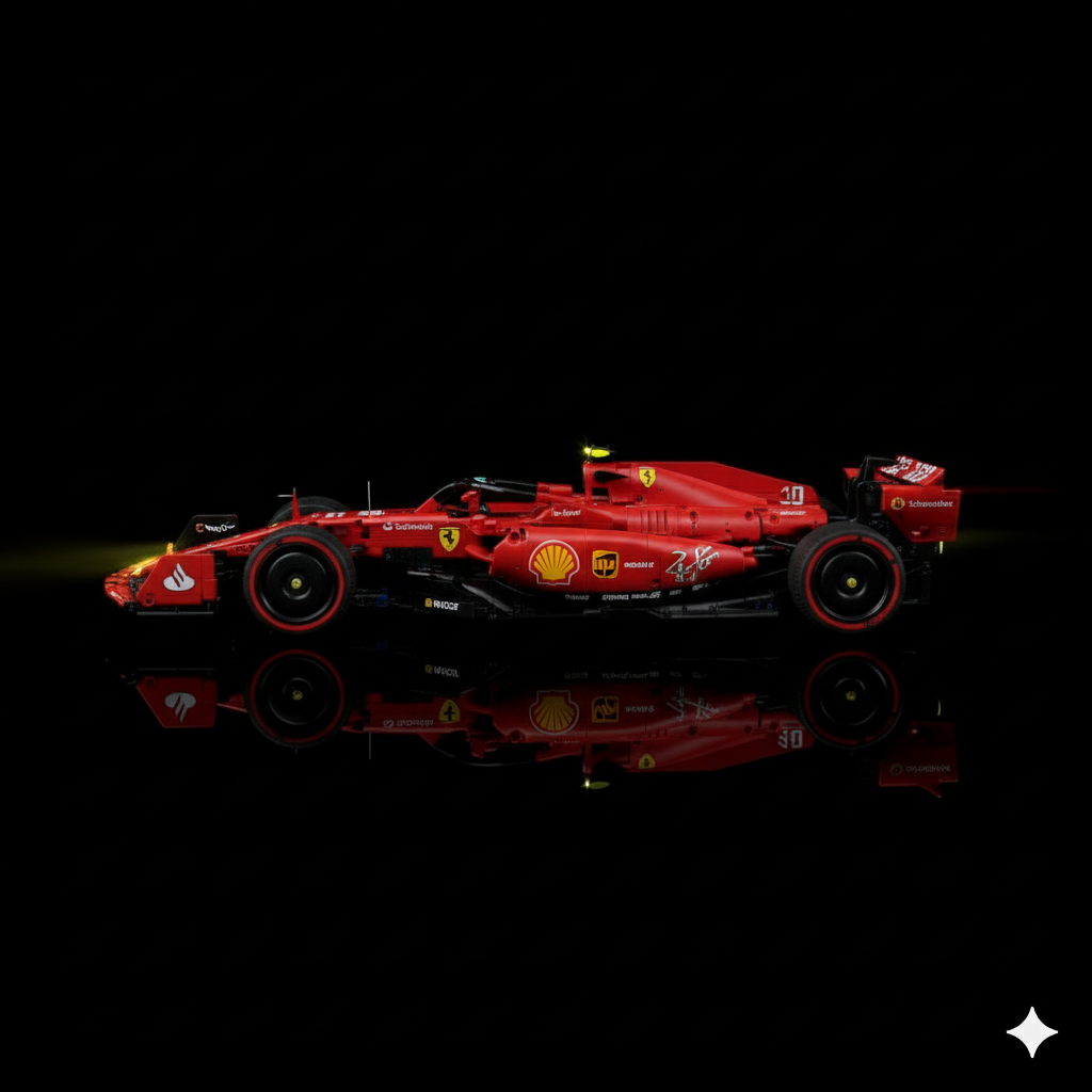 Ferrari F1 SF24 + Quadro de Acrílico (1361 peças LEGO®)