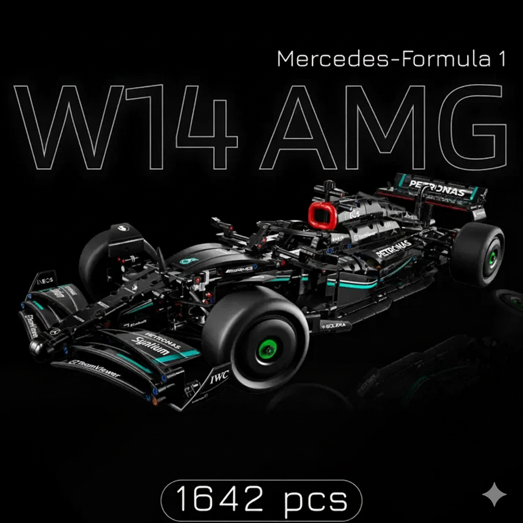 Mercedes-AMG F1 W14 + Quadro de Acrílico ( 1642 peças LEGO® )