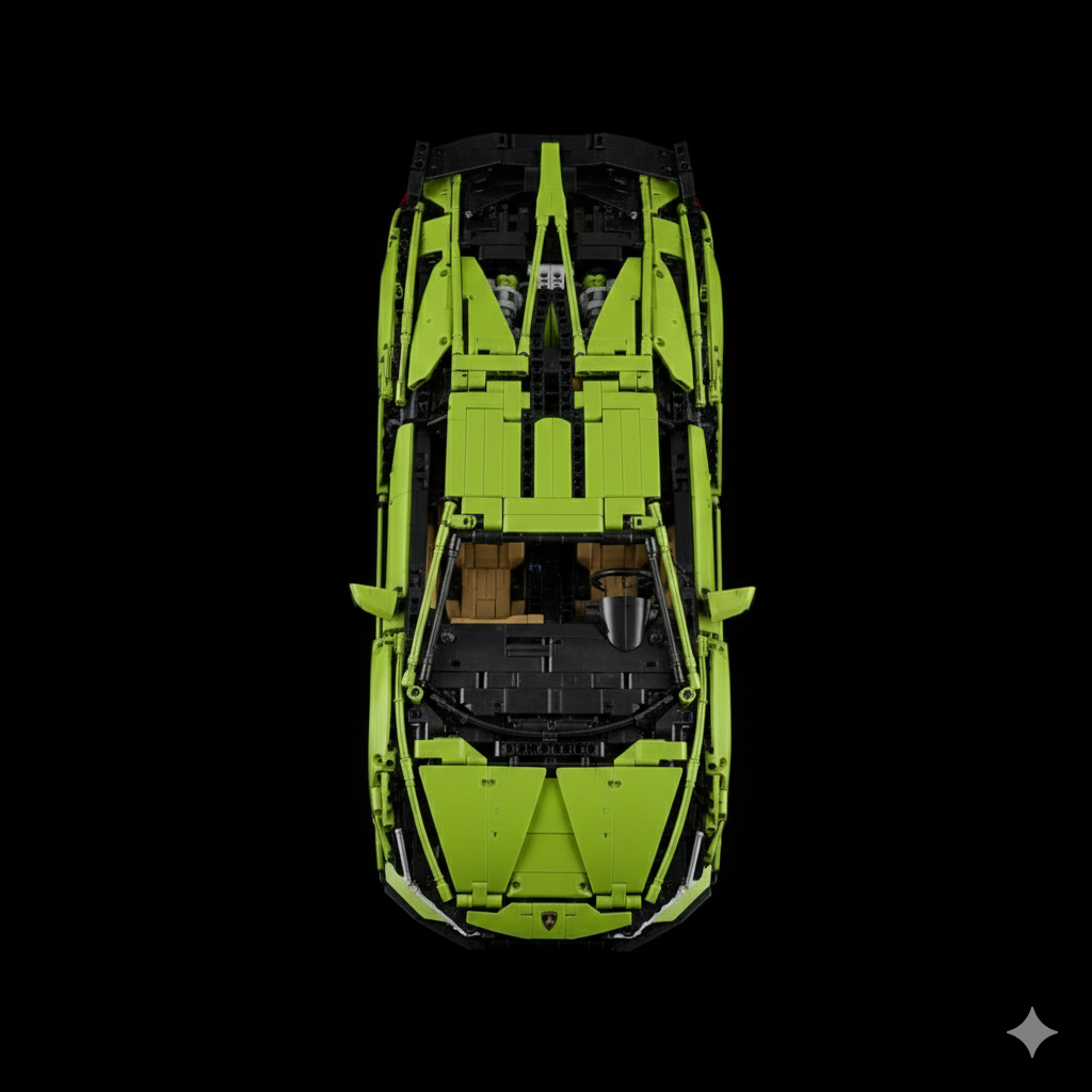 Lamborghini Sián + Quadro de Acrílico (3599 peças LEGO®)