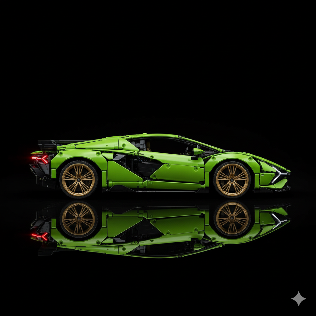 Lamborghini Sián + Quadro de Acrílico (3599 peças LEGO®)