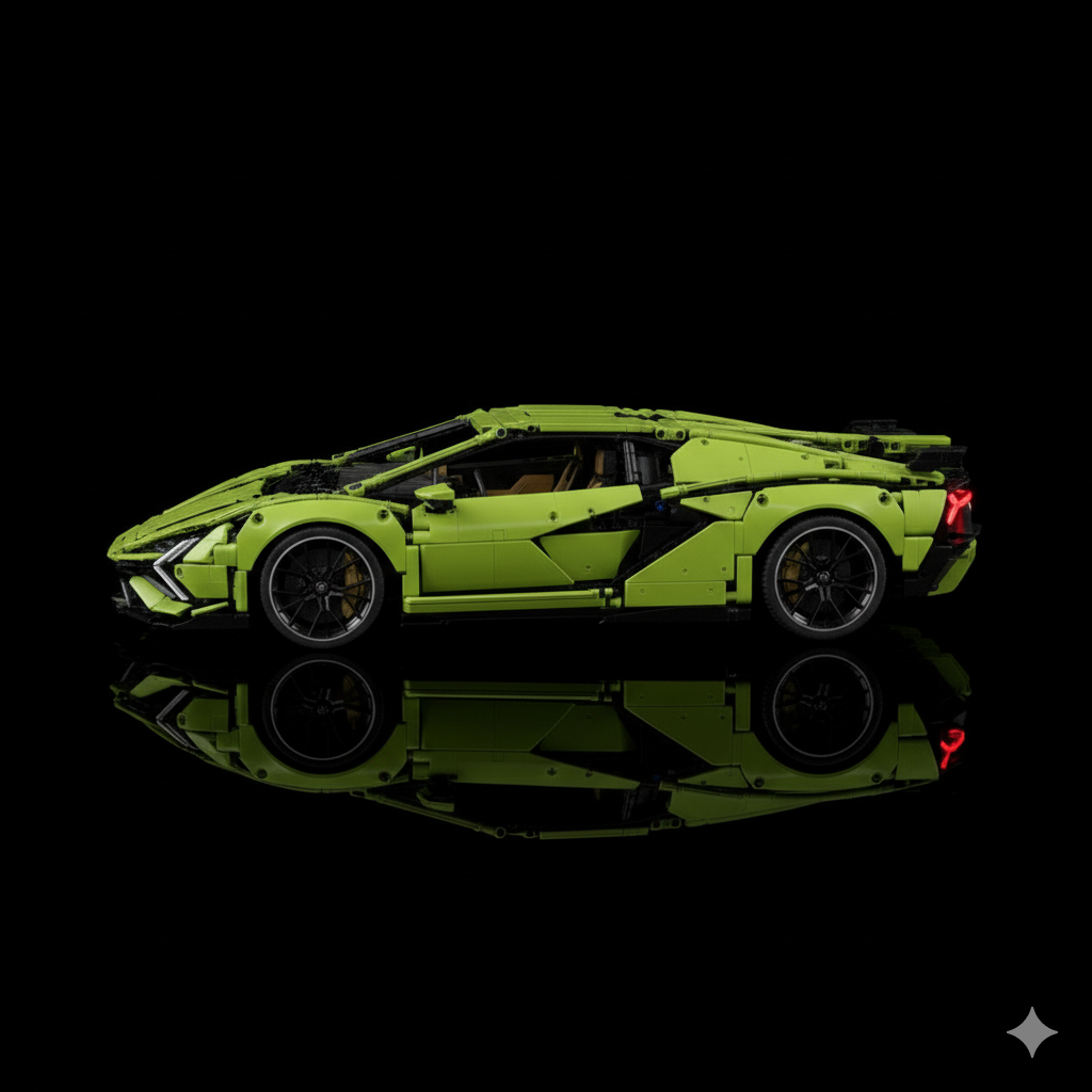 Lamborghini Sián + Quadro de Acrílico (3599 peças LEGO®)