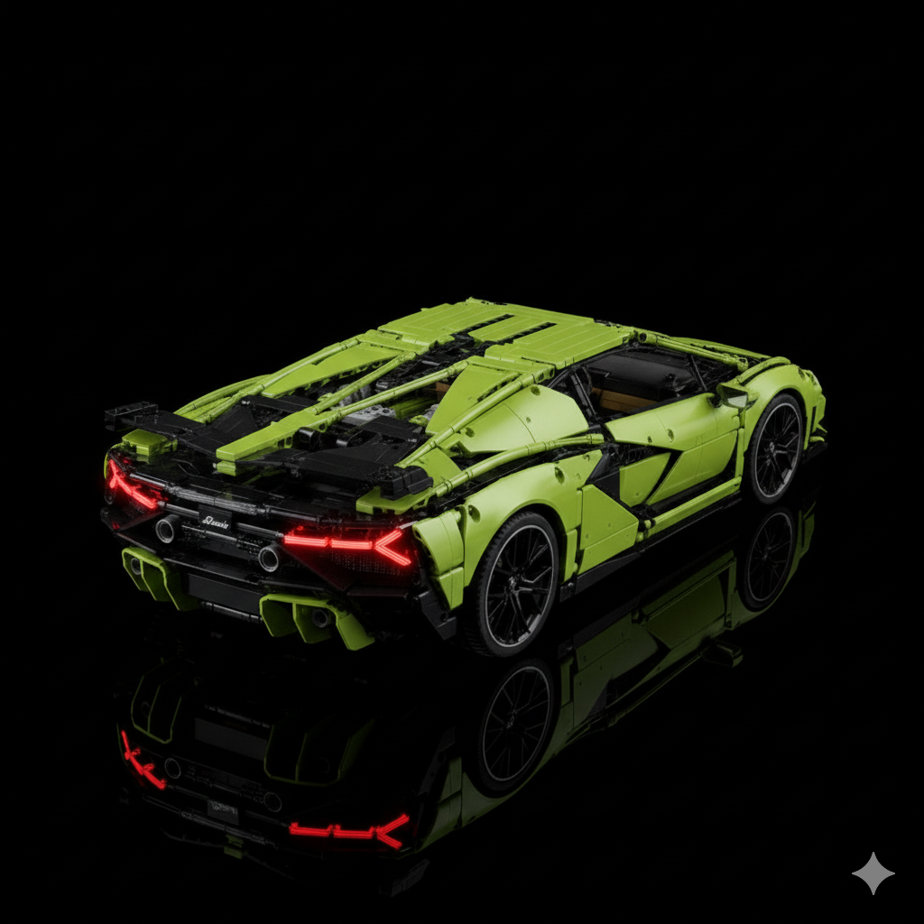 Lamborghini Sián + Quadro de Acrílico (3599 peças LEGO®)