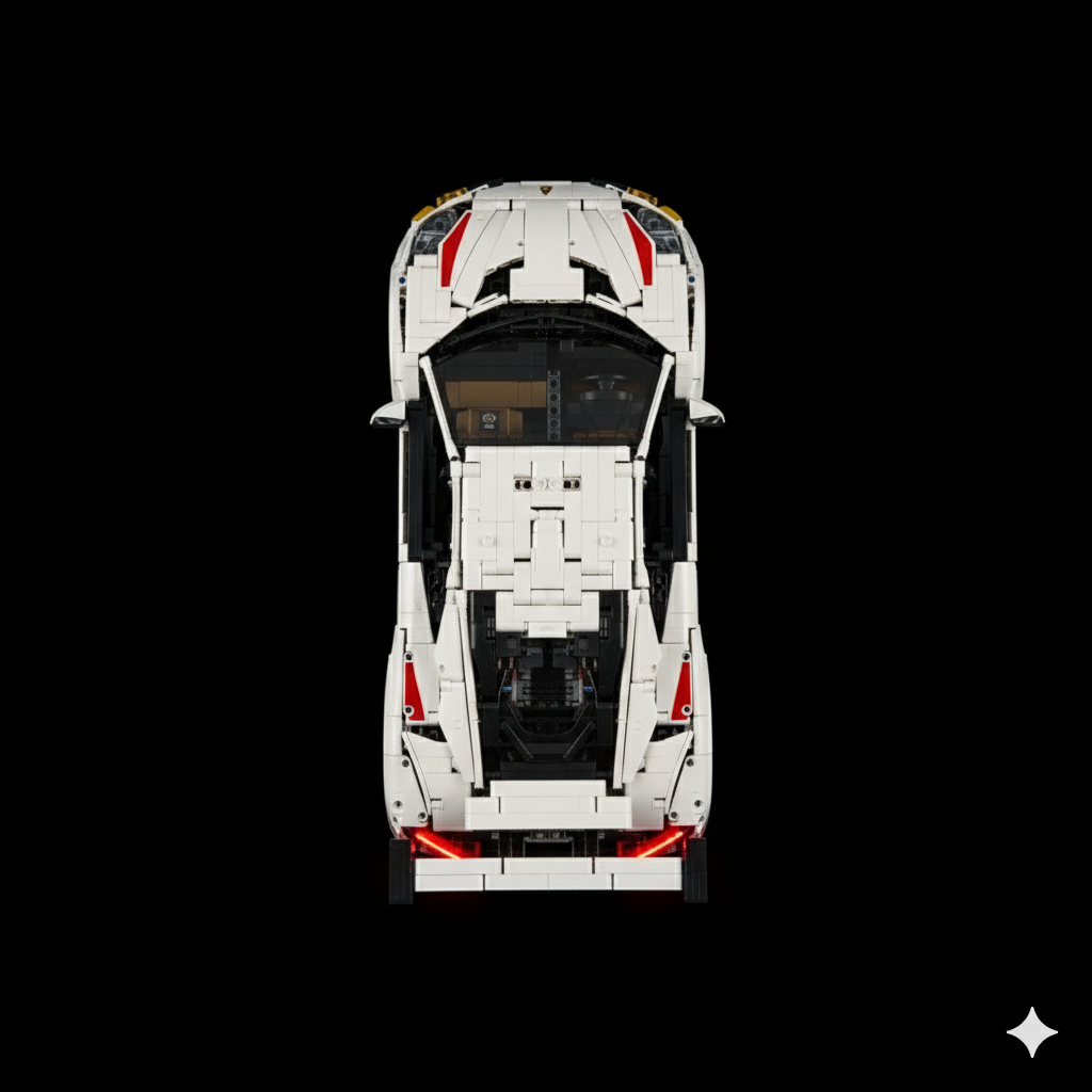 Porsche 911 RSR + Quadro de Acrílico (1580 peças LEGO®)
