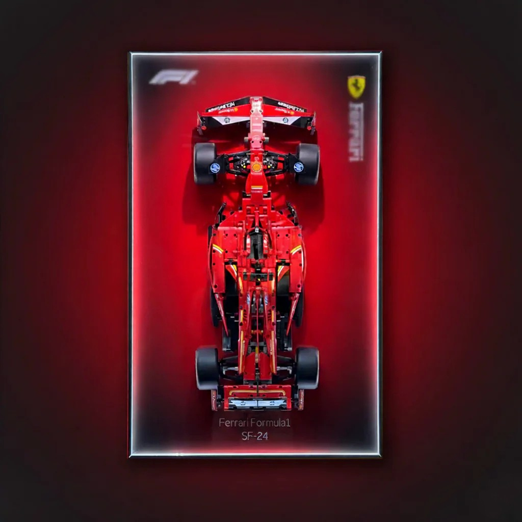 Ferrari F1 SF24 + Quadro de Acrílico (1361 peças  LEGO®)