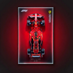 Ferrari F1 SF24 + Quadro de Acrílico (1361 peças  LEGO®)