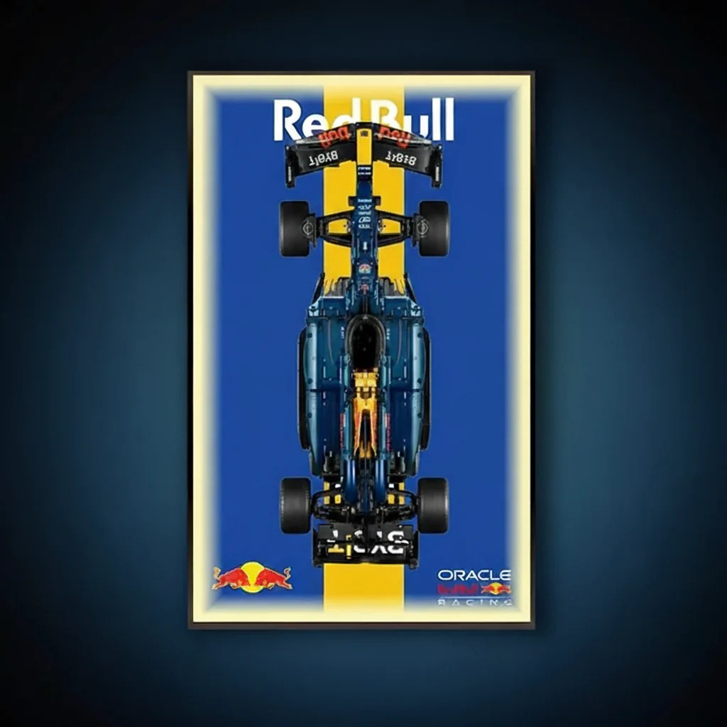 Red Bull RB20 F1 +  Quadro de Acrílico ( 1639 pecas LEGO® )