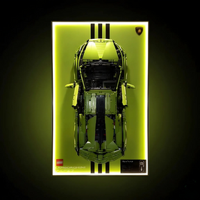 Lamborghini Sián + Quadro de Acrílico (3599 peças  LEGO®)