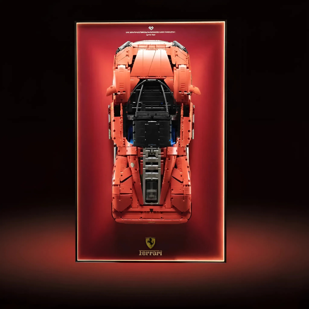 Ferrari Daytona SP3 Vermelha + Quadro de Acrílico (3778 peças  LEGO®)