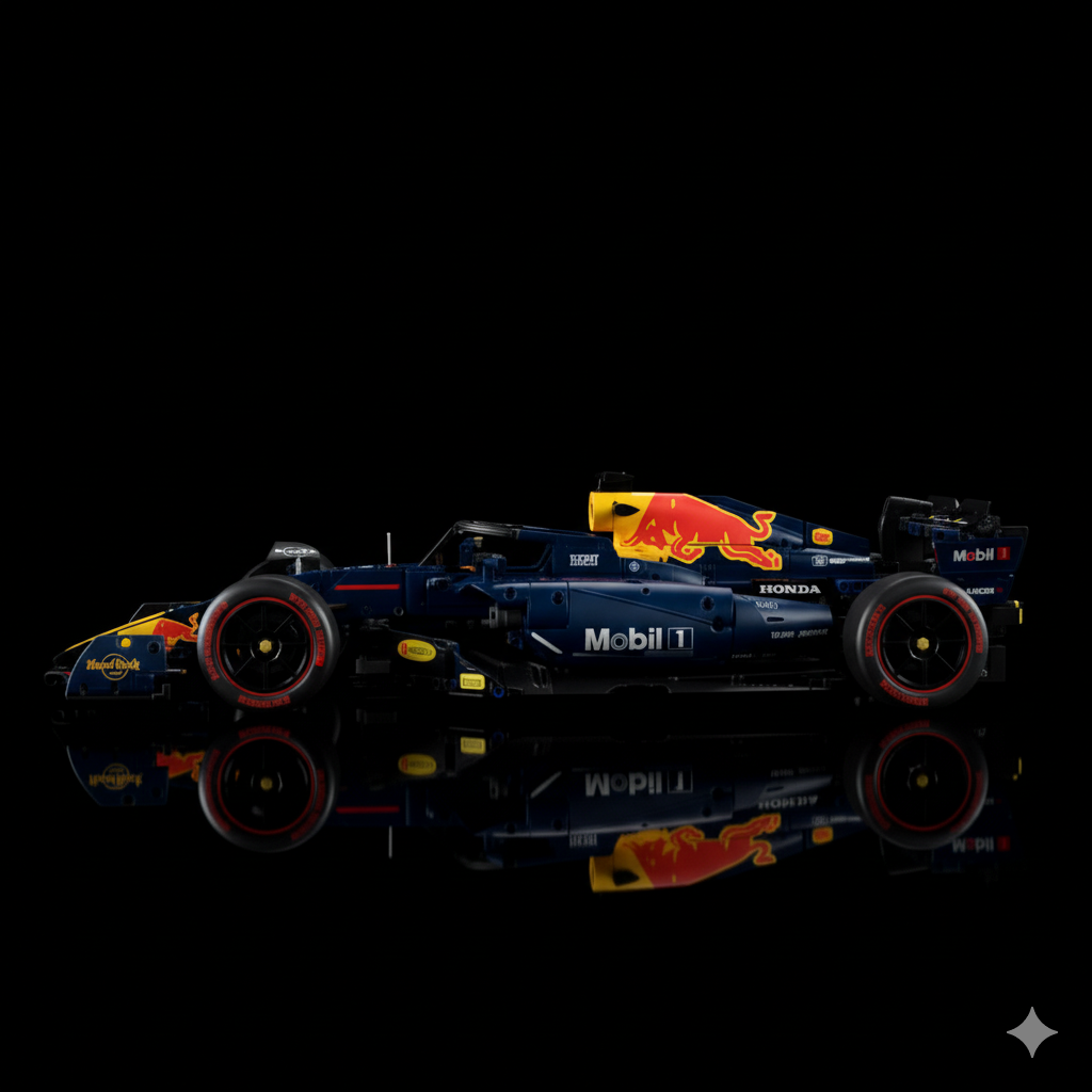 Red Bull RB20 F1 +  Quadro de Acrílico ( 1639 pecas LEGO® )