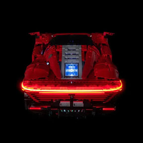 Ferrari Daytona SP3 Vermelha + Quadro de Acrílico (3778 peças  LEGO®)