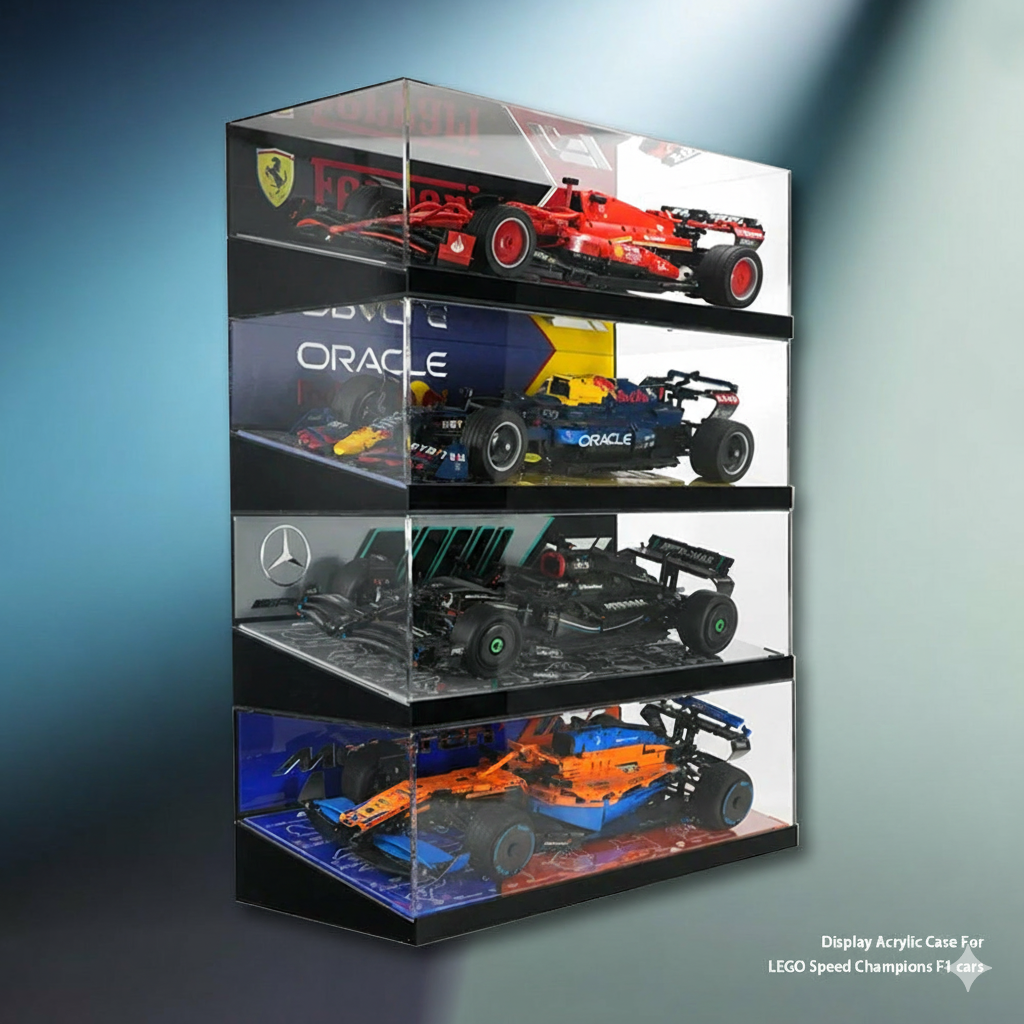 Combo Vitrine de 4 Andares + 4 Carros LEGO® F1