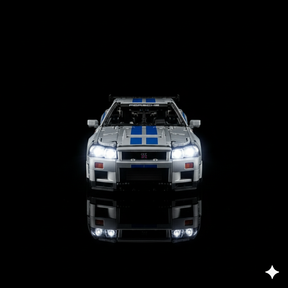 Nissan Skyline GT-R (R34) + Quadro  de Acrílico ( 1580 peças LEGO® )